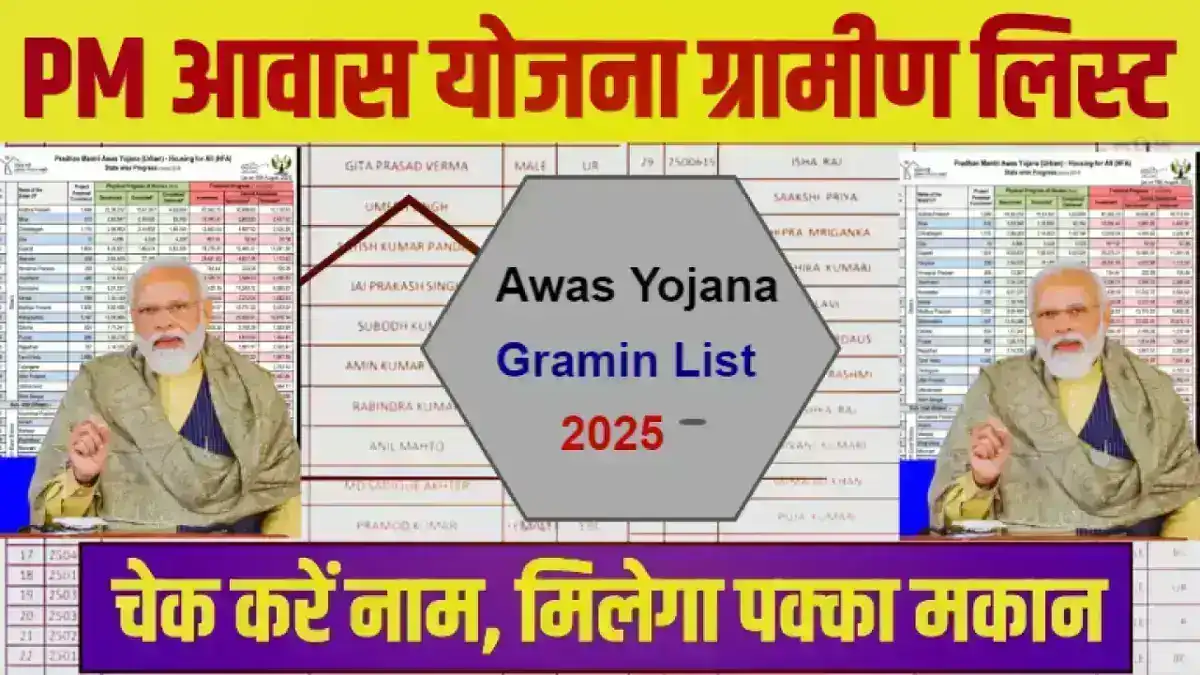 pm awas yojana gramin list kaise dekhe: प्रधानमंत्री आवास योजना ग्रामीण (PMAY-G) – 2025